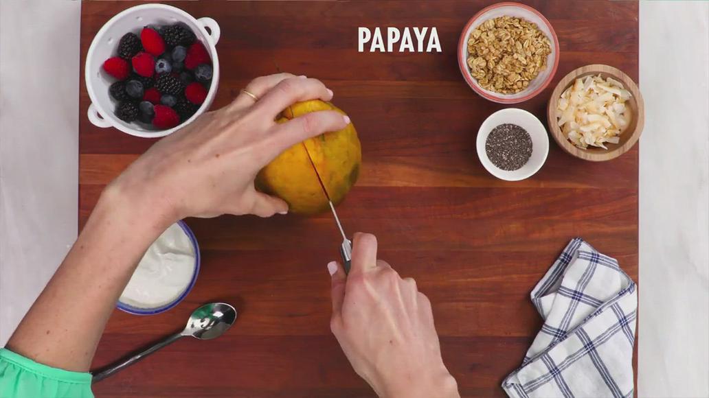 'Video thumbnail for Papaya Breakfast Boats'
