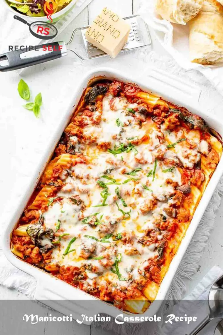 Manicotti Italian Casserole Recipe September Recipe Self