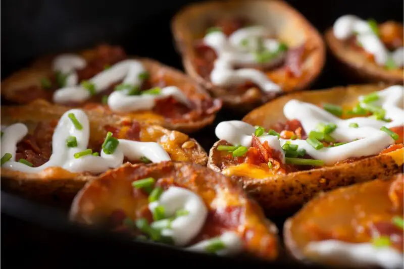Chicken And Cranberry Sweet Potato Skins