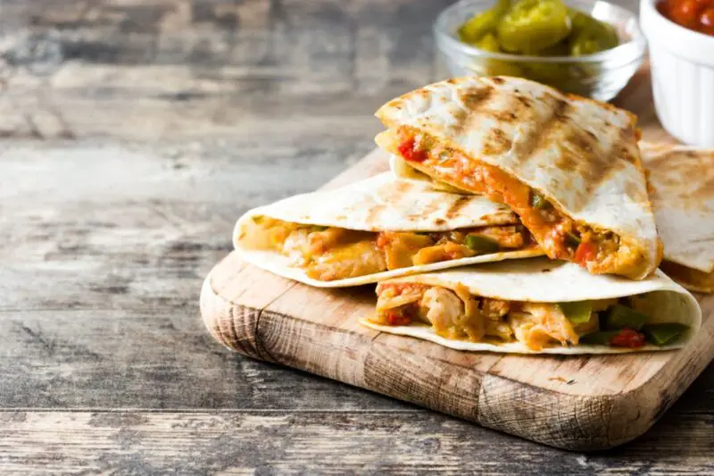 15 Festive Christmas Chicken Recipes Your Family Will Love Santa Fe Chicken Baked Quesadillas
